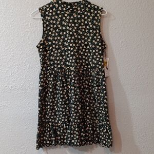 Floral Sleeveless Dress Woman Casual Dress Ladies Size M